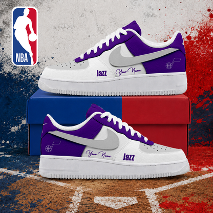 LIMITED EDITION - NEW CUSTOMIZED NBA29 UJZ UTAH JAZZ AF1 SNEAKERS