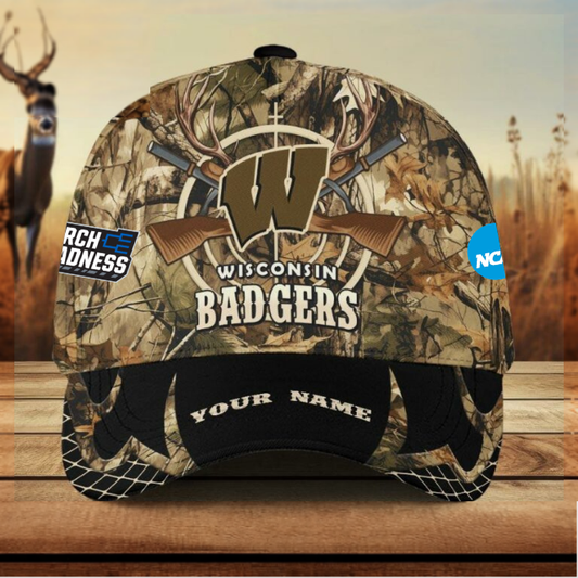 LIMITED EDITION - NEW CUSTOMIZED MAM NCAA29 WSB WS BADGERS CLASSIC CAP