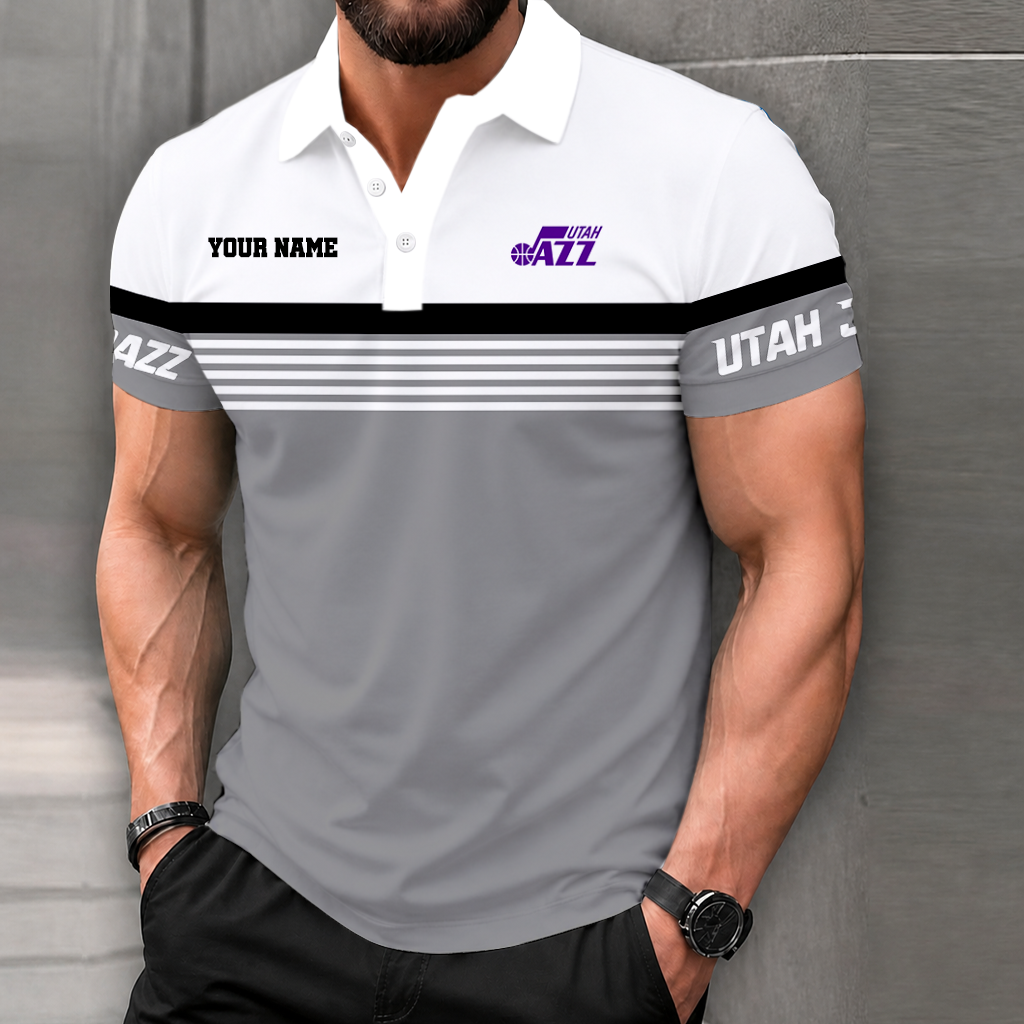 LIMITED EDITION - NEW CUSTOMIZED NBA29 UJZ UTAH JAZZ POLO SHIRT