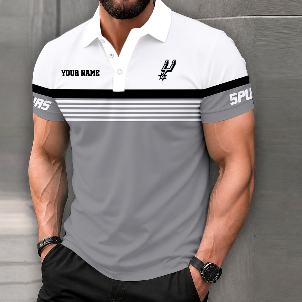 LIMITED EDITION - NEW CUSTOMIZED NBA23 SAS SAN ANTONIO SPURS POLO SHIRT