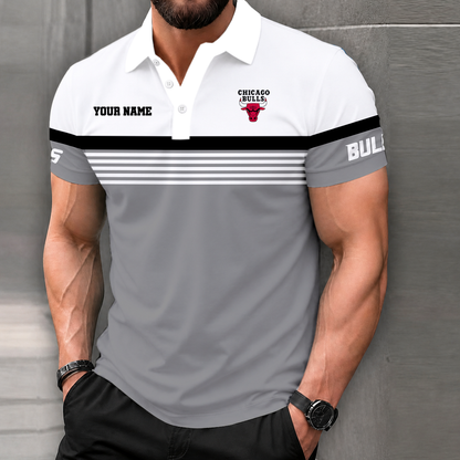 LIMITED EDITION - NEW CUSTOMIZED NBA19 CBU CHICAGO BULLS POLO SHIRT