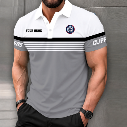 LIMITED EDITION - NEW CUSTOMIZED NBA10 LCL LOS ANGELES CLIPPERS POLO SHIRT