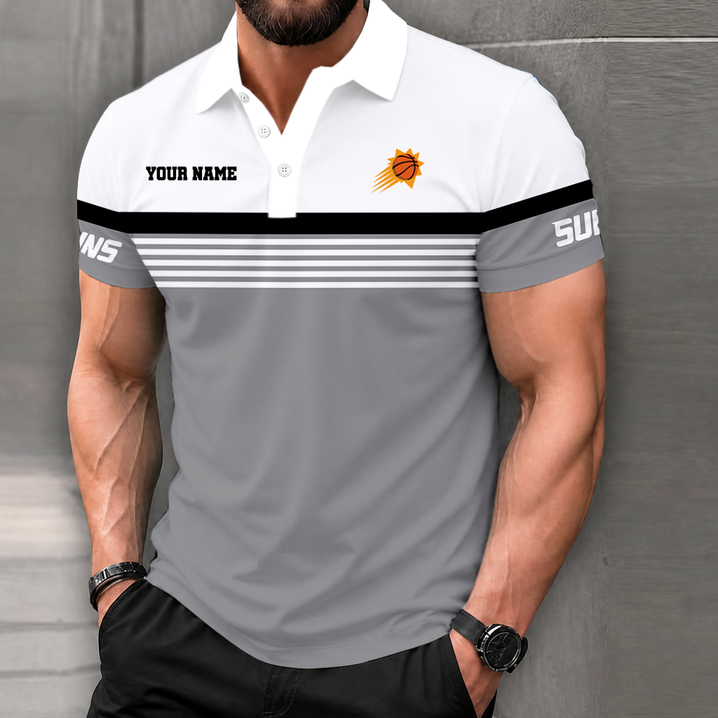 LIMITED EDITION - NEW CUSTOMIZED NBA21 PSU PHOENIX SUNS POLO SHIRT
