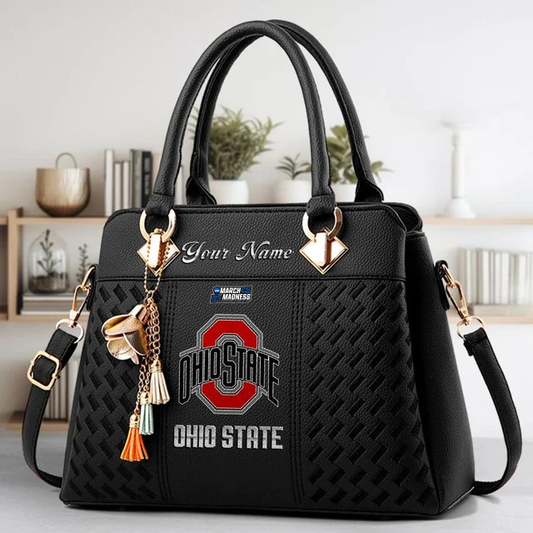 LIMITED EDITION - NEW CUSTOMIZED MAM NCAA30 OSB OS BUCKEYES ZIP HANDBAG MULTICOLOR