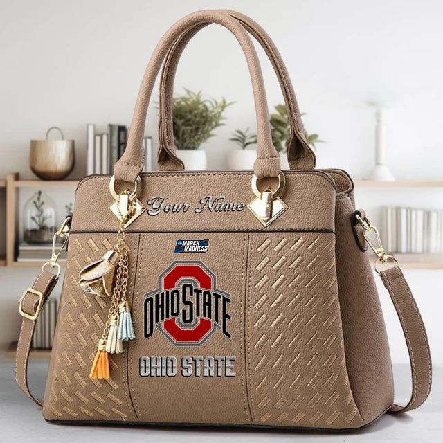 LIMITED EDITION - NEW CUSTOMIZED MAM NCAA30 OSB OS BUCKEYES ZIP HANDBAG MULTICOLOR