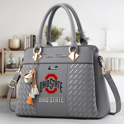 LIMITED EDITION - NEW CUSTOMIZED MAM NCAA30 OSB OS BUCKEYES ZIP HANDBAG MULTICOLOR