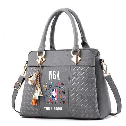 LIMITED EDITION - NEW CUSTOMIZED NBA32 NBA ALL TEAMS ZIP HANDBAG MULTICOLOR