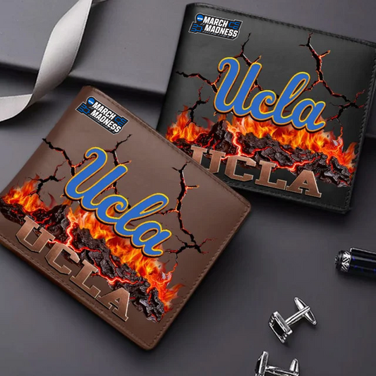 LIMITED EDITION - NEW CUSTOMIZED MAM NCAA04 UCB UCLA BRUINS LEATHER WALLET