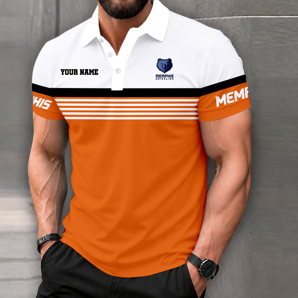 LIMITED EDITION - NEW CUSTOMIZED NBA13 MGR MEMPHIS GRIZZLIES POLO SHIRT