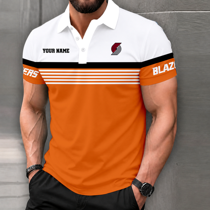 LIMITED EDITION - NEW CUSTOMIZED NBA22 PTB PORTLAND TRAIL BLAZERS POLO SHIRT