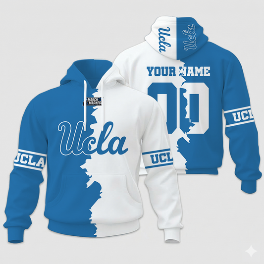 LIMITED EDITION - NEW CUSTOMIZED NCAA MAM04 UCB UCLA BRUINS UNISEX HOODIE & ZIP HOODIE
