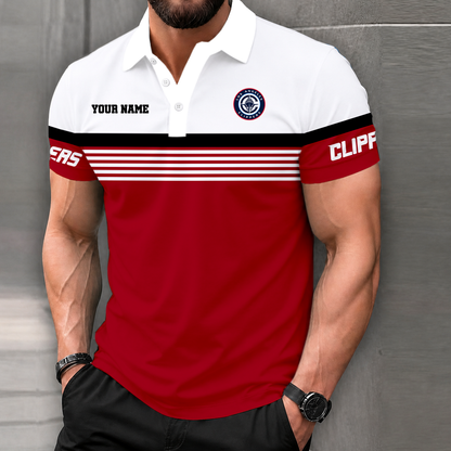 LIMITED EDITION - NEW CUSTOMIZED NBA10 LCL LOS ANGELES CLIPPERS POLO SHIRT