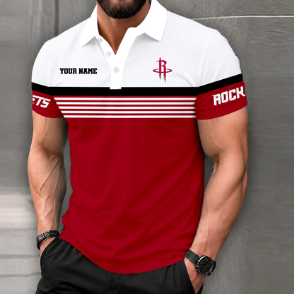 LIMITED EDITION - NEW CUSTOMIZED NBA07 HRO HOUSTON ROCKETS POLO SHIRT