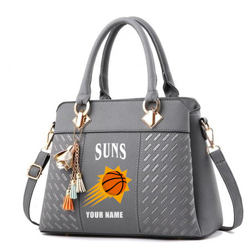 LIMITED EDITION - NEW CUSTOMIZED NBA21 PSU PHOENIX SUNS ZIP HANDBAG MULTICOLOR