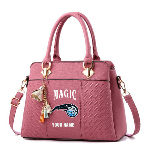 LIMITED EDITION - NEW CUSTOMIZED NBA15 OMA ORLANDO MAGIC ZIP HANDBAG MULTICOLOR