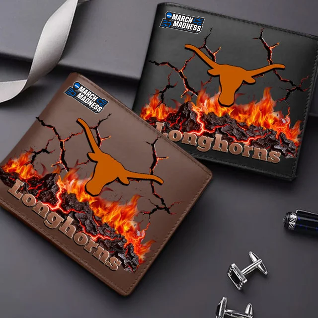 LIMITED EDITION - NEW CUSTOMIZED MAM NCAA08 TXL TX LONGHORNS LEATHER WALLET