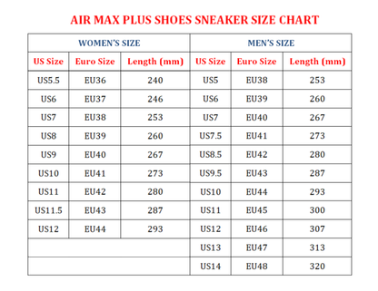 LIMITED EDITION - NEW CUSTOMIZED MAM NCAA19 SYO SY ORANGE UNISEX AIR MAX PLUS SNEAKERS