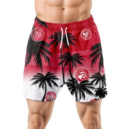 LIMITED EDITION - NEW CUSTOMIZED NBA17 AHA ATLANTA HAWKS UNISEX HAWAIIAN SHIRT & SHORTS SET