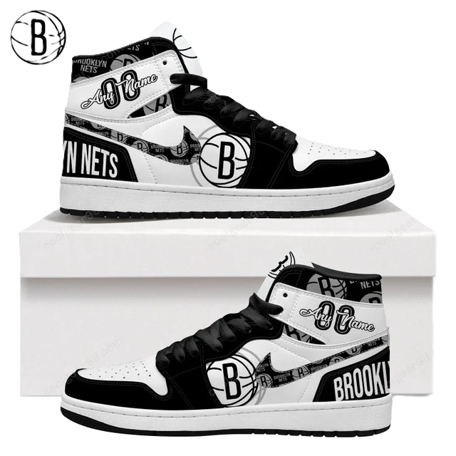 LIMITED EDITION - NEW CUSTOMIZED NBA25 BR NETS AIR JORDAN SNEAKERS