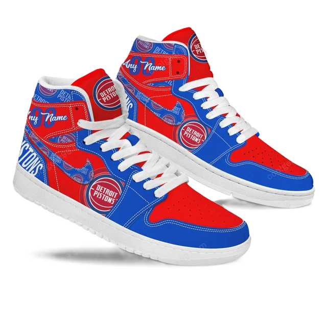 LIMITED EDITION - NEW CUSTOMIZED NBA14 DT PISTONS AIR JORDAN SNEAKERS