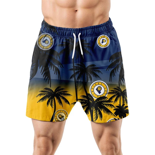 LIMITED EDITION - NEW CUSTOMIZED NBA06 IPA INDIANA PACERS UNISEX HAWAIIAN SHIRT & SHORTS SET