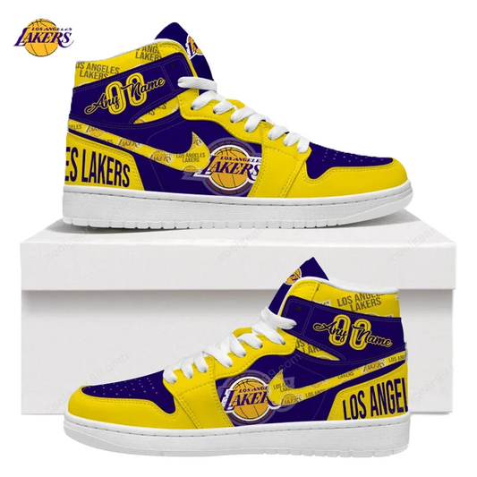 LIMITED EDITION - NEW CUSTOMIZED NBA09 LA LAKERS AIR JORDAN SNEAKERS
