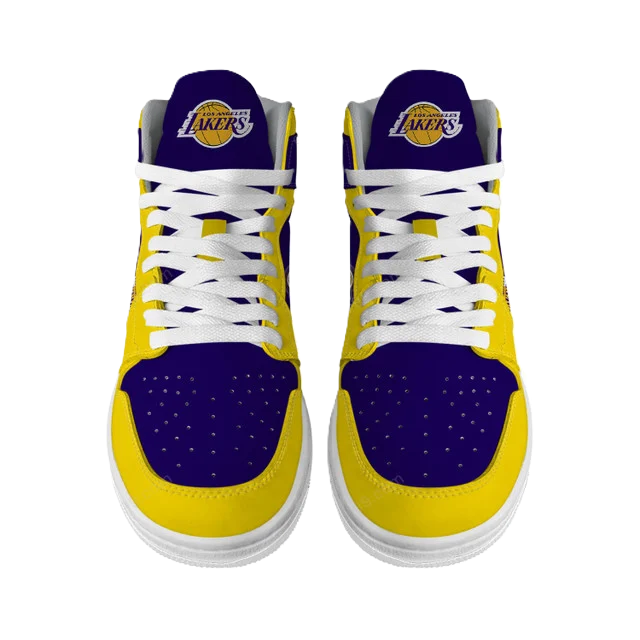 LIMITED EDITION - NEW CUSTOMIZED NBA09 LA LAKERS AIR JORDAN SNEAKERS