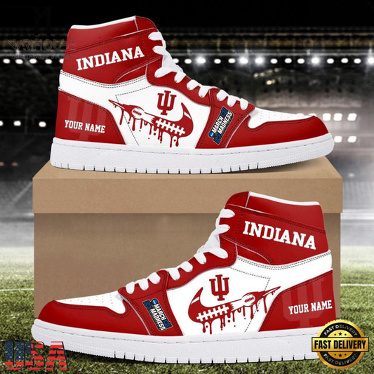 LIMITED EDITION - NEW CUSTOMIZED NCAA03 MAM IDH ID HOOSIERS AIR JORDAN SHOES