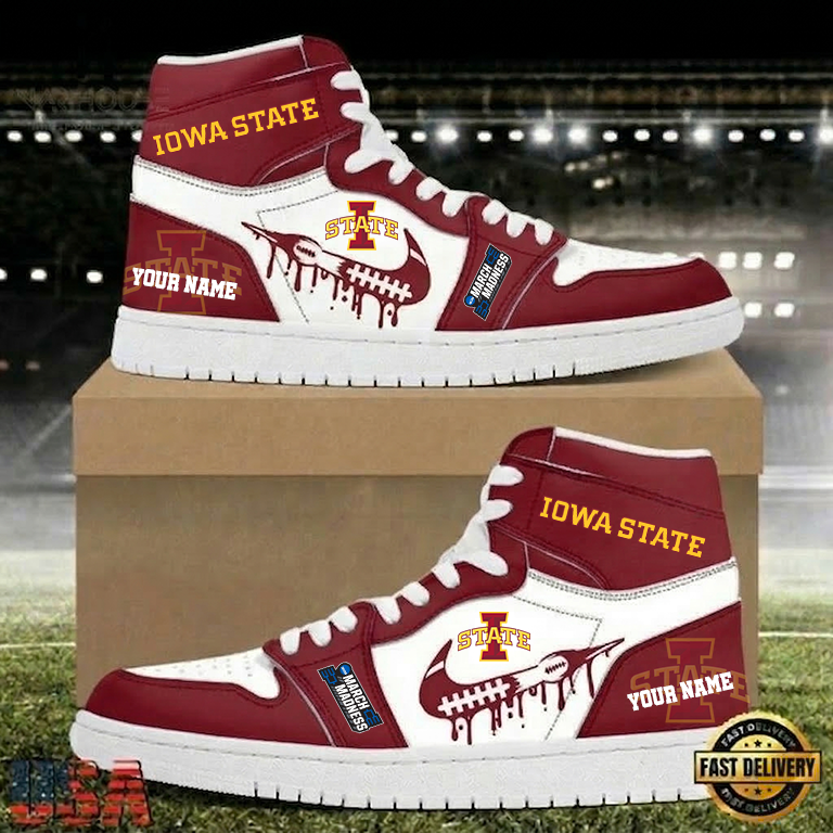 LIMITED EDITION - NEW CUSTOMIZED NCAA10 MAM ISC IS CYCLONES AIR JORDAN SHOES