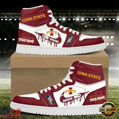 LIMITED EDITION - NEW CUSTOMIZED NCAA10 MAM ISC IS CYCLONES AIR JORDAN SHOES