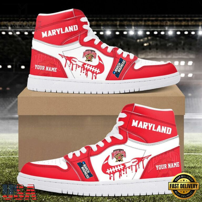 LIMITED EDITION - NEW CUSTOMIZED NCAA11 MAM MLT ML TERRAPINS AIR JORDAN SHOES