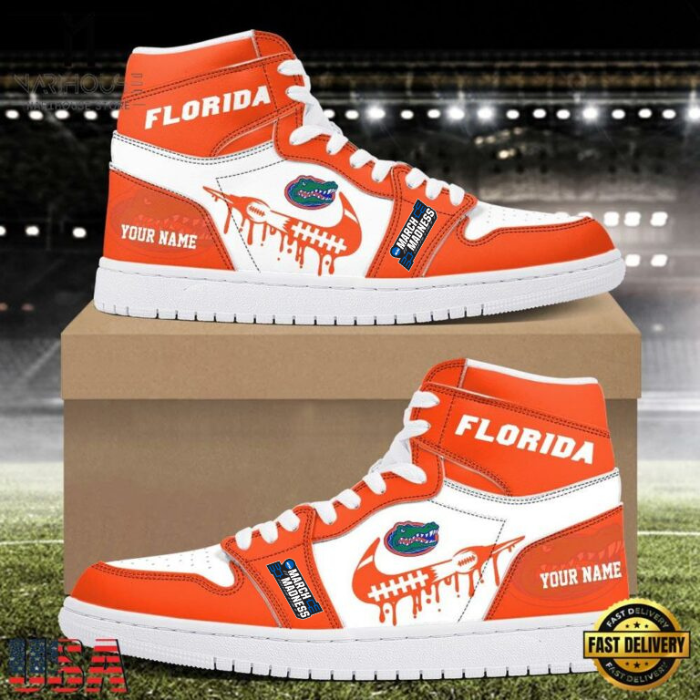 LIMITED EDITION - NEW CUSTOMIZED NCAA14 MAM FLG FL GATORS AIR JORDAN SHOES
