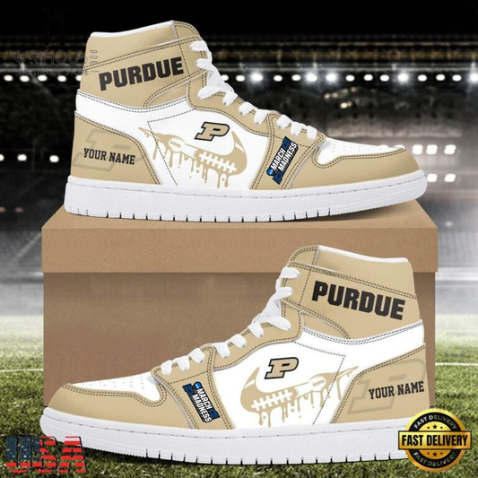 LIMITED EDITION - NEW CUSTOMIZED NCAA20 MAM PUB PU BOILERMAKERS AIR JORDAN SHOES