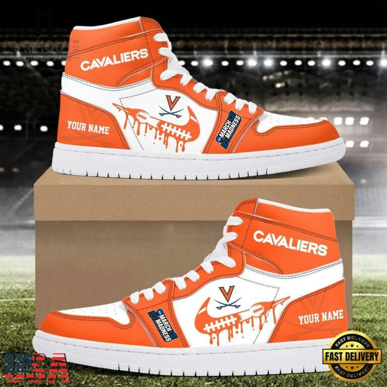 LIMITED EDITION - NEW CUSTOMIZED NCAA23 MAM VIC VI CAVALIERS AIR JORDAN SHOES
