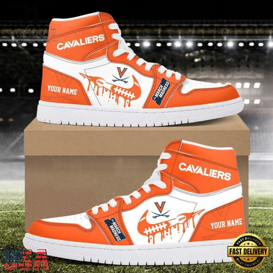 LIMITED EDITION - NEW CUSTOMIZED NCAA23 MAM VIC VI CAVALIERS AIR JORDAN SHOES