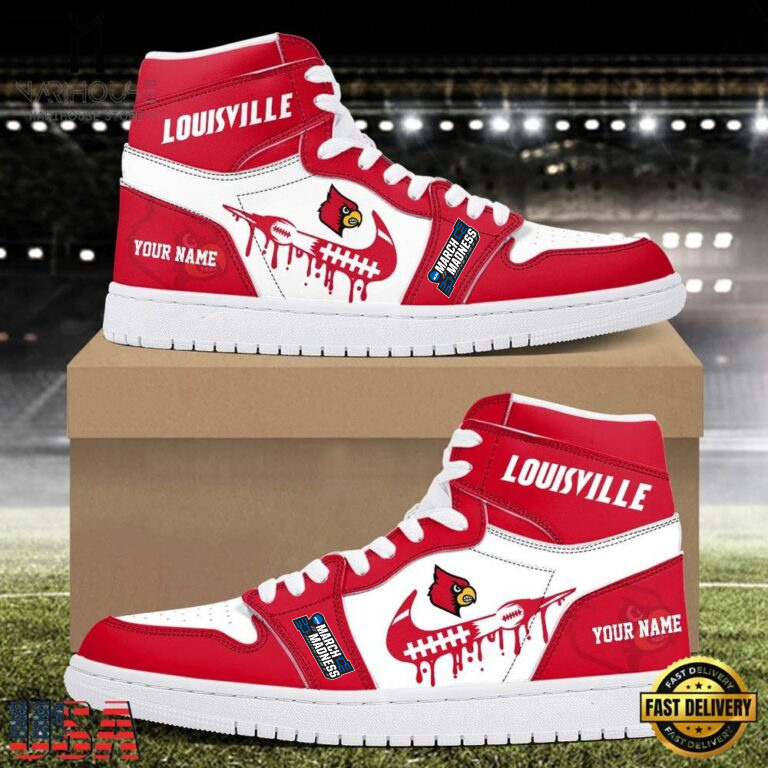 LIMITED EDITION - NEW CUSTOMIZED NCAA25 MAM ULC UL CARDINALS AIR JORDAN SHOES