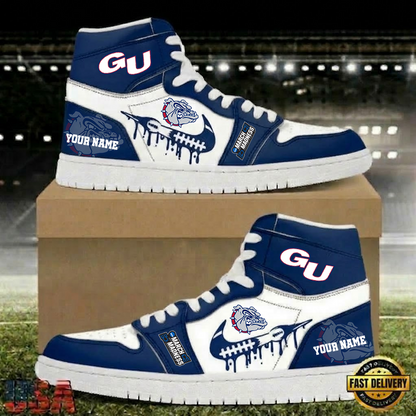 LIMITED EDITION - NEW CUSTOMIZED NCAA27 MAM GOB GO BULLDOGS AIR JORDAN SHOES
