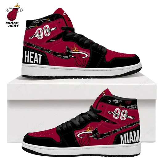 LIMITED EDITION - NEW CUSTOMIZED NBA20 MI HEAT AIR JORDAN SNEAKERS