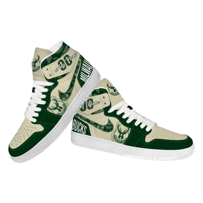 LIMITED EDITION - NEW CUSTOMIZED NBA11 MW BUCKS AIR JORDAN SNEAKERS