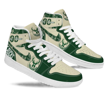 LIMITED EDITION - NEW CUSTOMIZED NBA11 MW BUCKS AIR JORDAN SNEAKERS