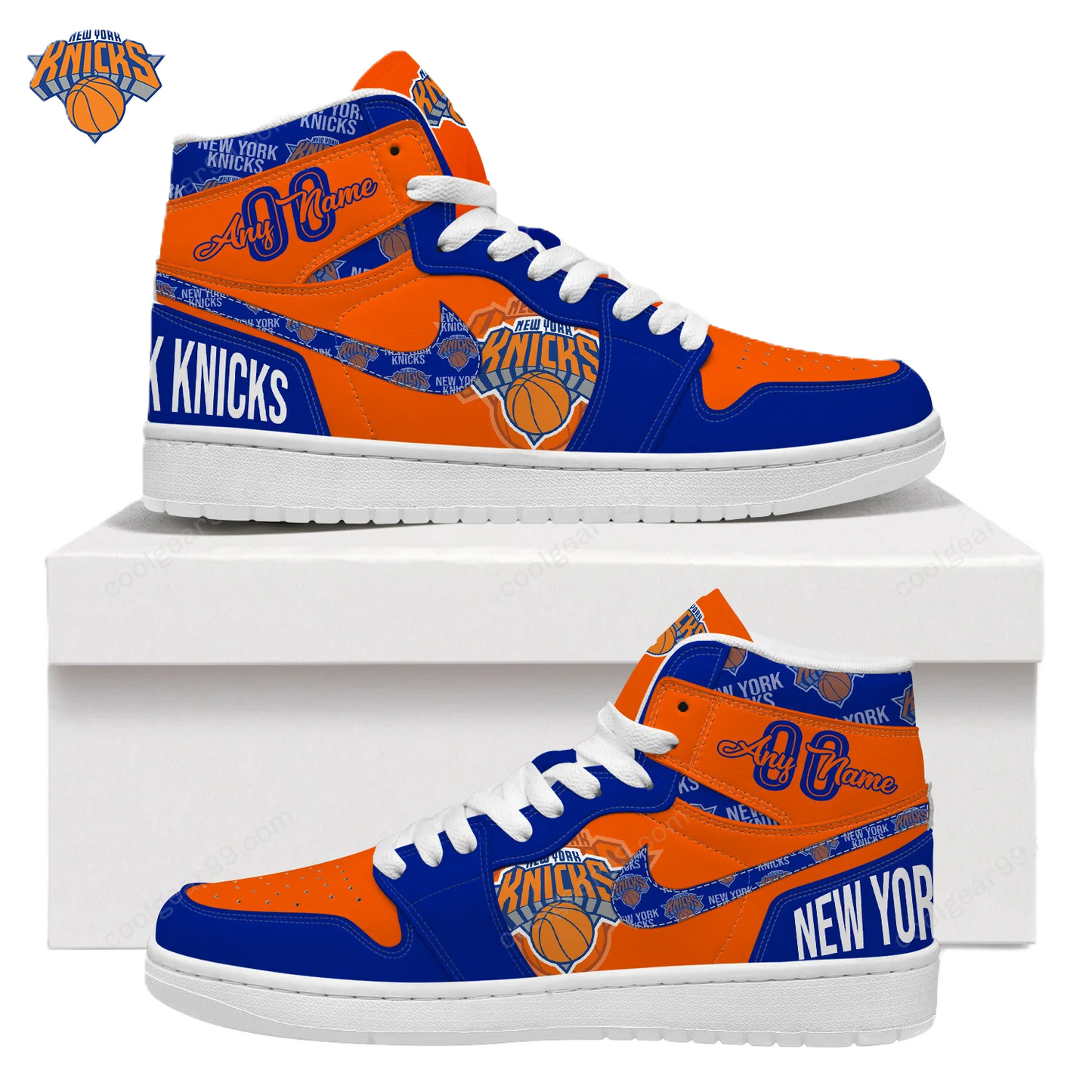 LIMITED EDITION - NEW CUSTOMIZED NBA04 NY KNICKS AIR JORDAN SNEAKERS