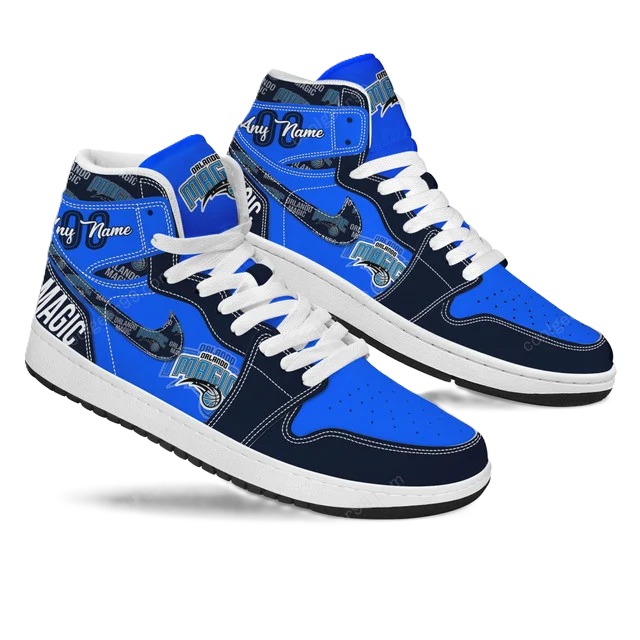 LIMITED EDITION - NEW CUSTOMIZED NBA15 OL MAGIC AIR JORDAN SNEAKERS