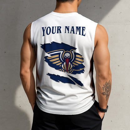 LIMITED EDITION - NEW CUSTOMIZED NBA30 NOP NEW ORLEANS PELICANS TANKTOP & GYM SHIRT