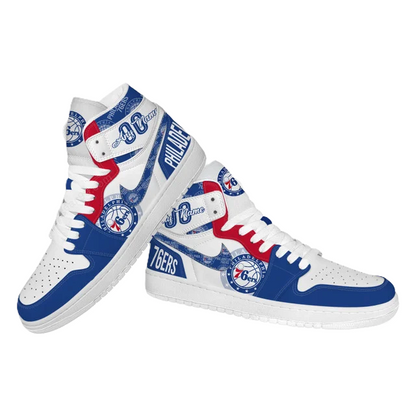 LIMITED EDITION - NEW CUSTOMIZED NBA26 PH 76ERS AIR JORDAN SNEAKERS