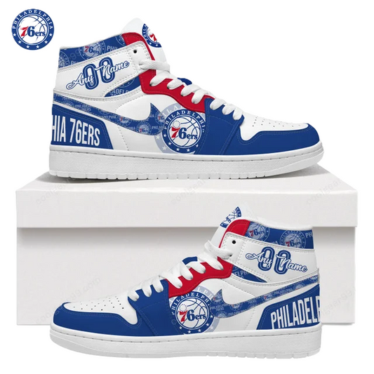 LIMITED EDITION - NEW CUSTOMIZED NBA26 PH 76ERS AIR JORDAN SNEAKERS