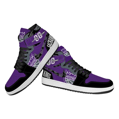 LIMITED EDITION - NEW CUSTOMIZED NBA16 SC KINGS AIR JORDAN SNEAKERS