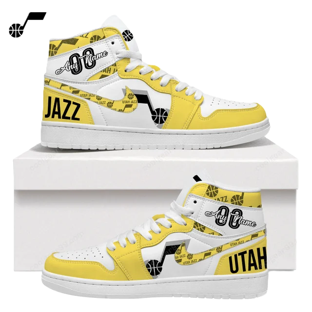 LIMITED EDITION - NEW CUSTOMIZED NBA29 UT JAZZ AIR JORDAN SNEAKERS