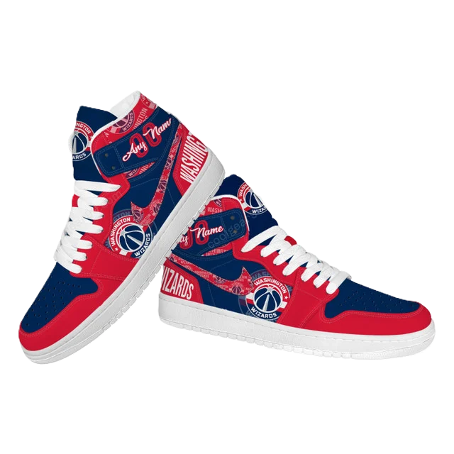 LIMITED EDITION - NEW CUSTOMIZED NBA28 WA WIZARDS AIR JORDAN SNEAKERS