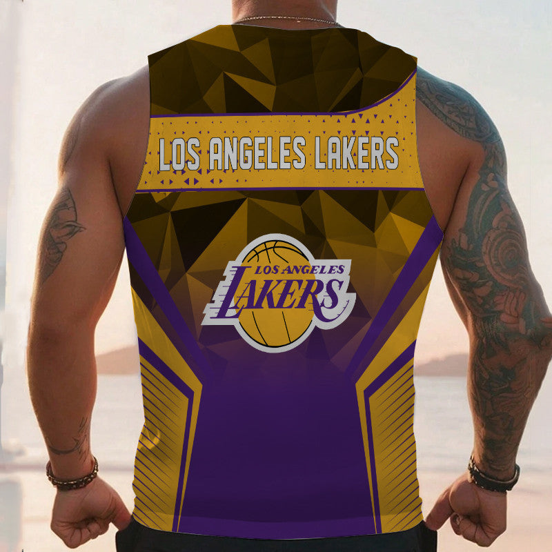 LIMITED EDITION - NEW CUSTOMIZED NBA09 LLA LOS ANGELES LAKERS UNISEX TANK TOP