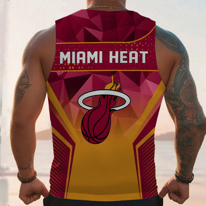 LIMITED EDITION - NEW CUSTOMIZED NBA20 MHE MIAMI HEAT UNISEX TANK TOP